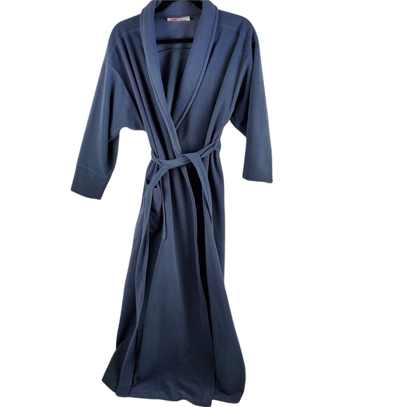 Vanity Fair vintage gray plush long robe MP - Picture 1 of 6